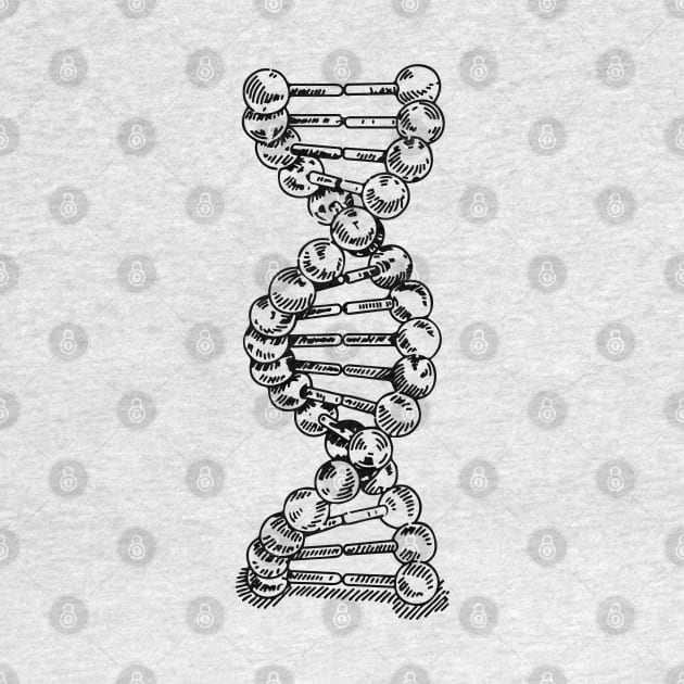 DNA Strand Helix Genetics Life Sciences Biology by RetroGeek